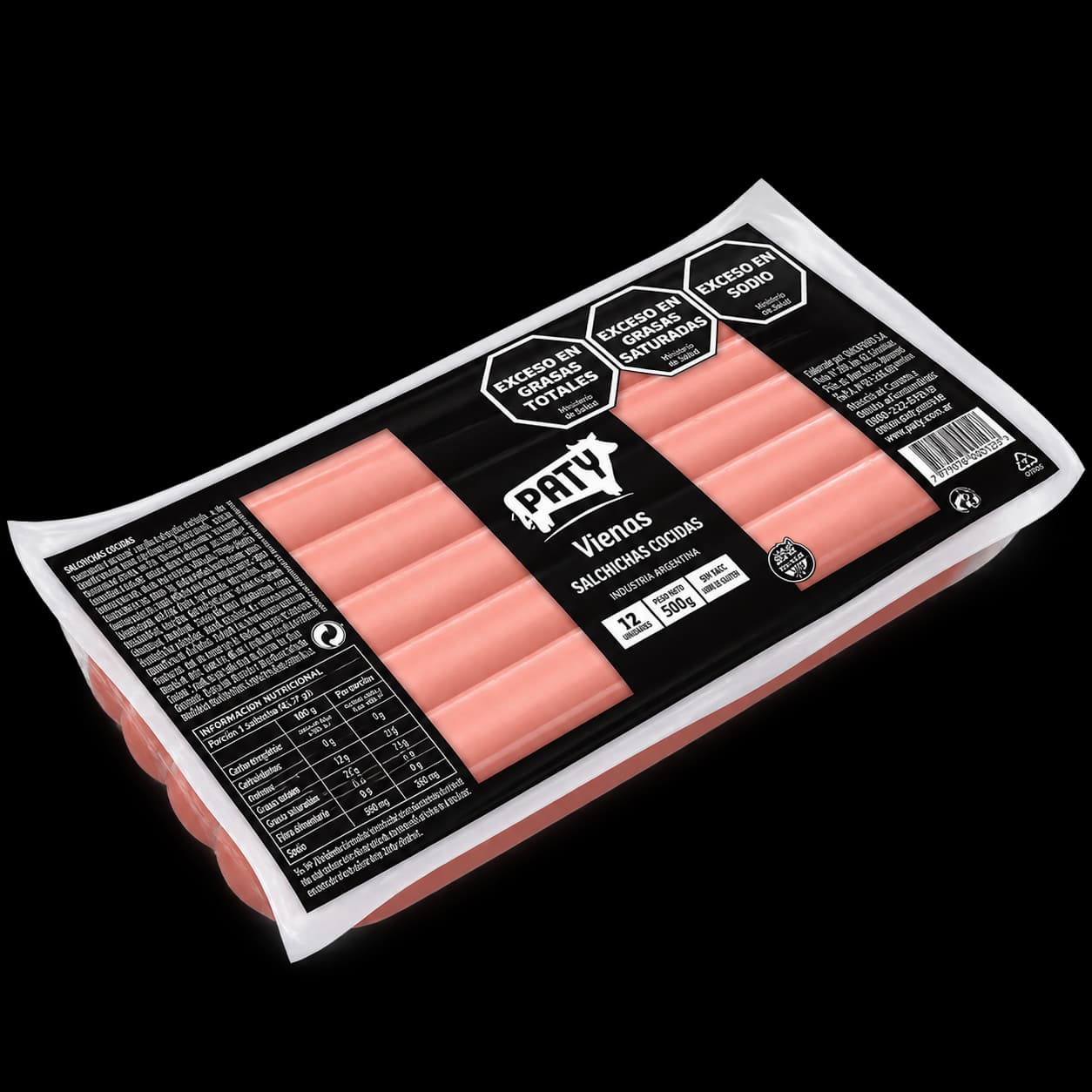 Paty Viena Gastronómica - 1116 g · 18 unidades