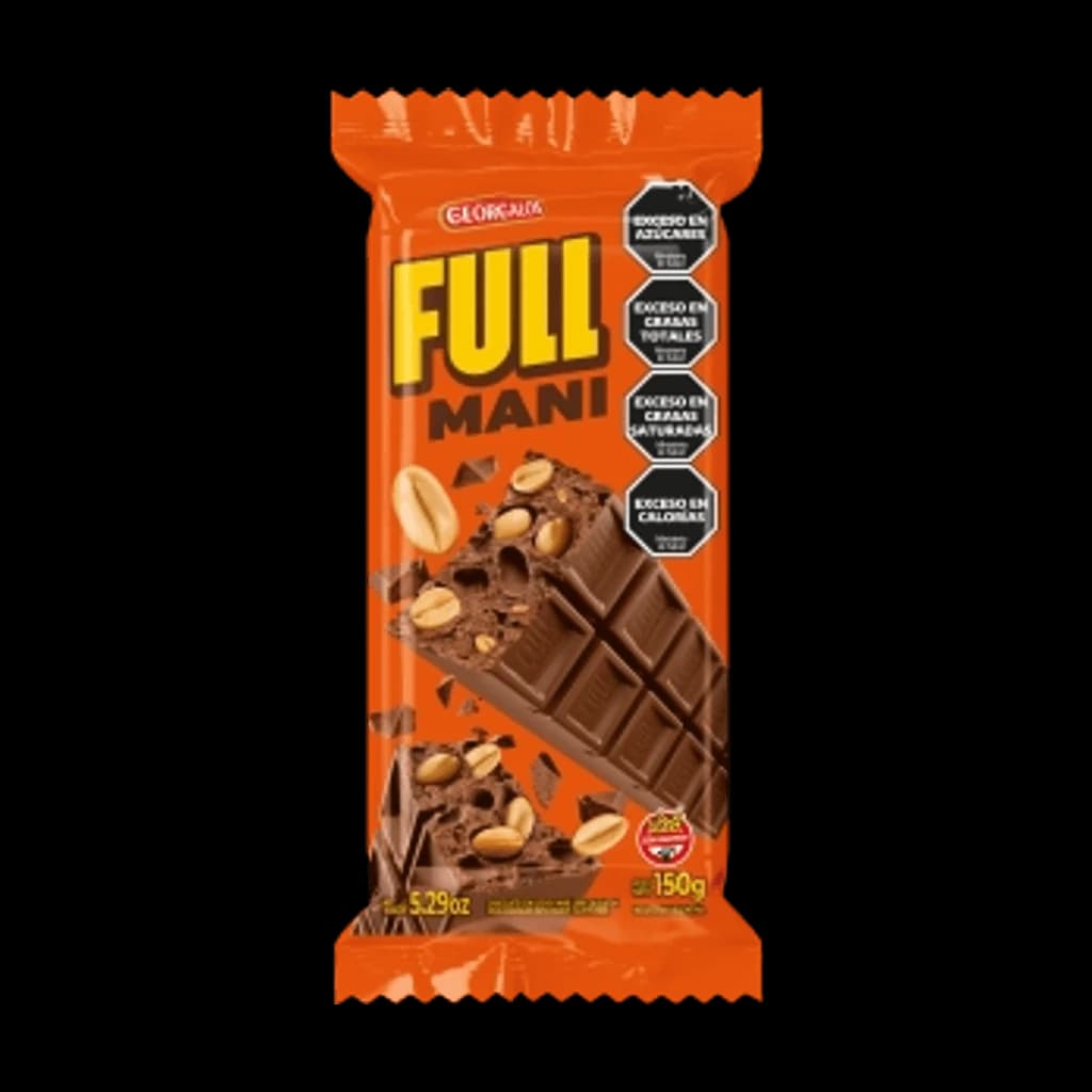 Full Maní Leche y Maní - 150 g, 20 unidades · Display