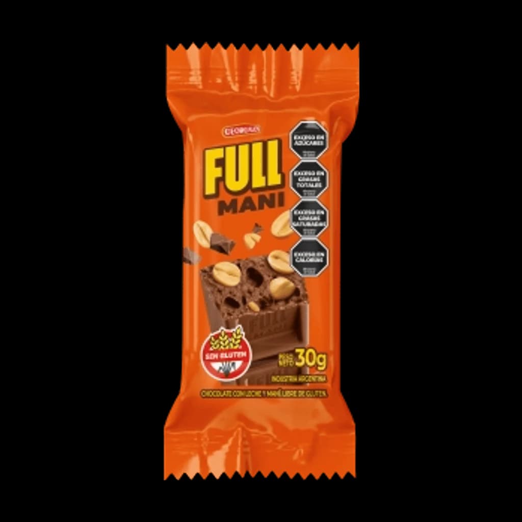 Full Maní Leche y Maní - 30 g, 15 unidades · Display