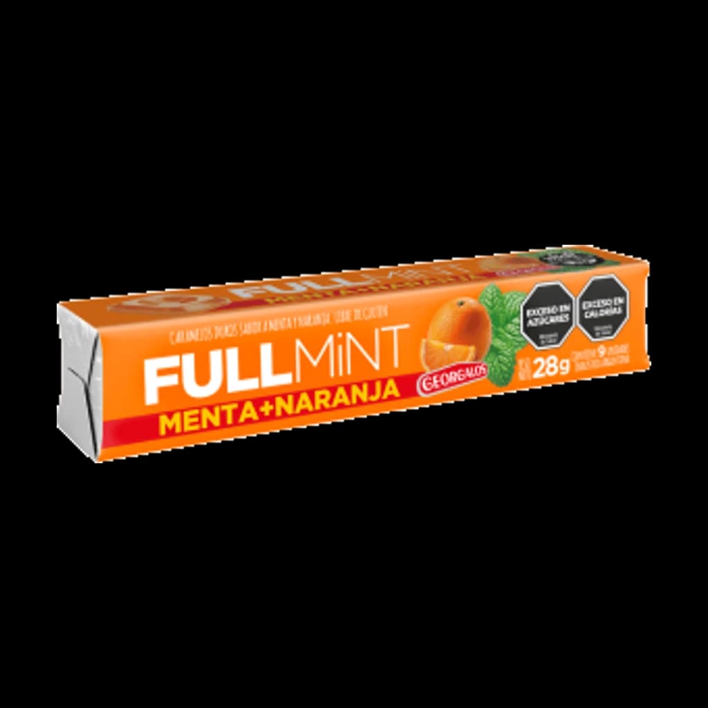 Fullmint Menta + Naranja - 28 g, 12 unidades