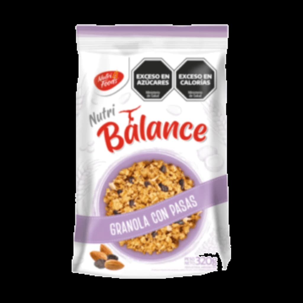 NutriBalance Granola con Pasas - 320 g, 20 unidades