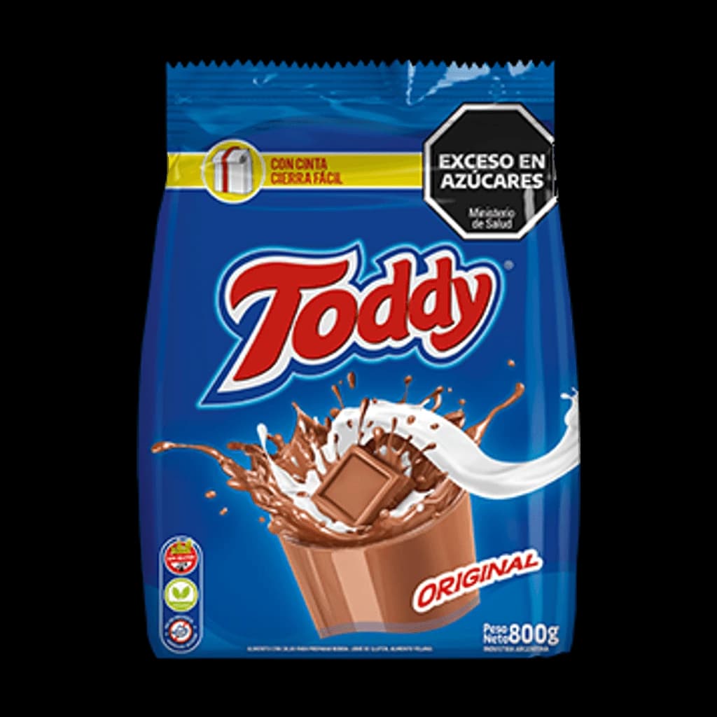 Toddy Cacao en Polvo Original - 800 g, 8 unidades