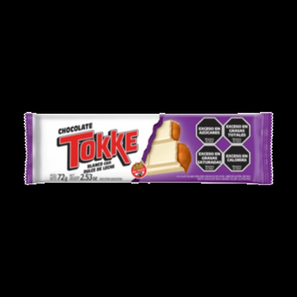 Tokke Blanco relleno Dulce de Leche - 72 g, 24 unidades
