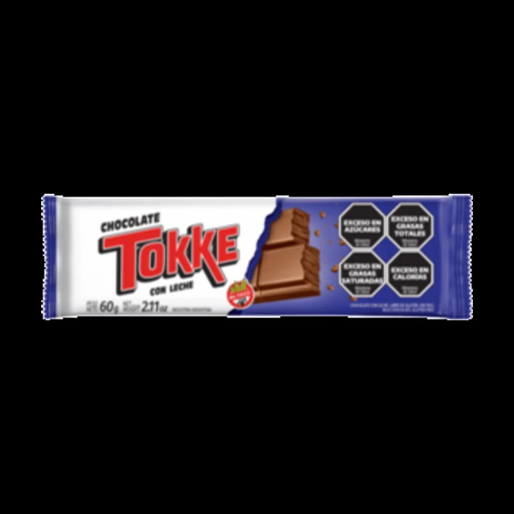 Tokke Chocolate con Leche - 60 g, 24 unidades