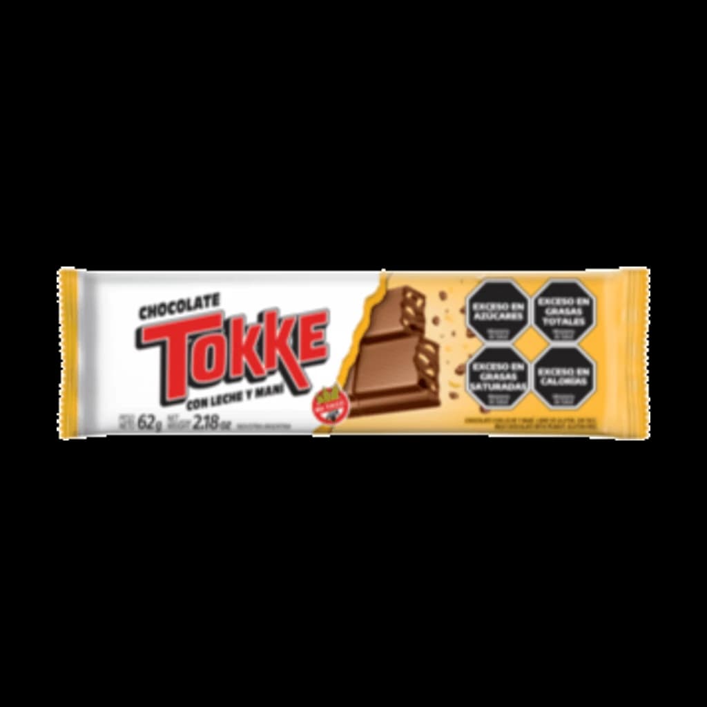 Tokke Leche y Maní - 62 g, 24 unidades