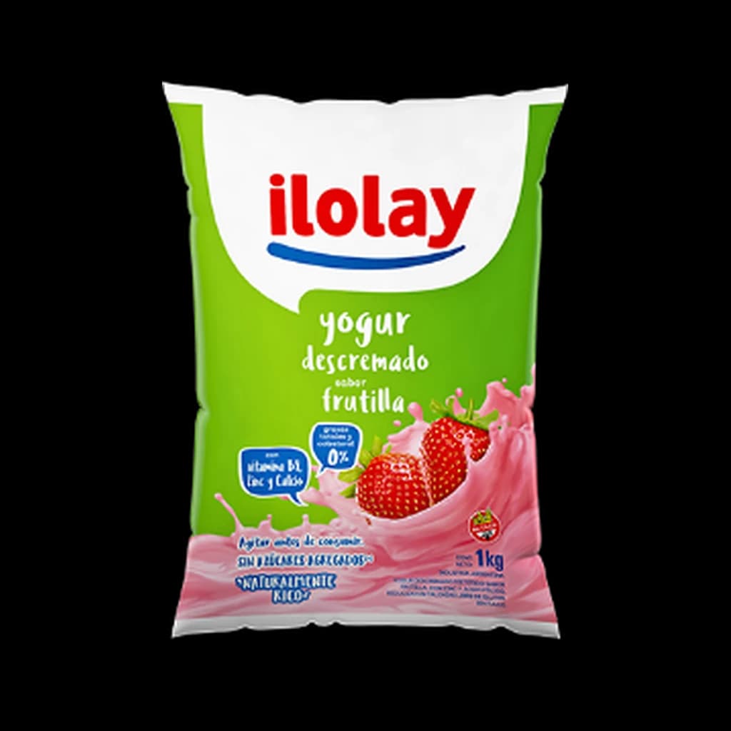 Ilolay Yogur Bebible Descremado Frutilla Sachet - 900 g