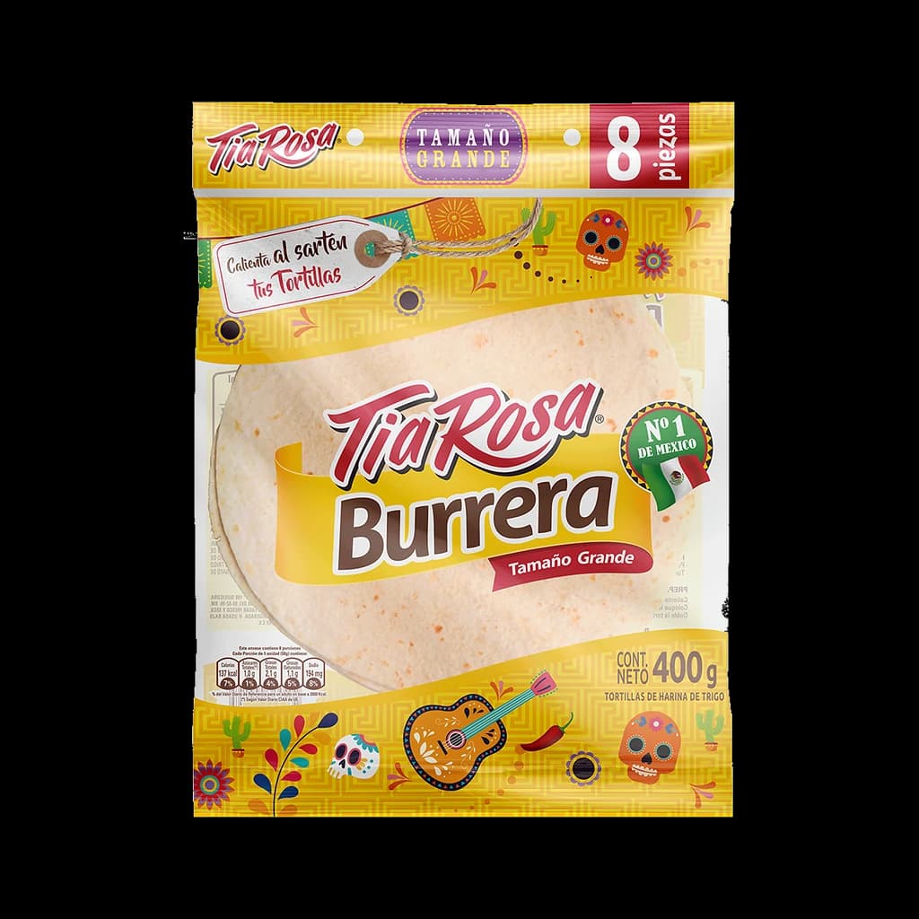 Tía Rosa Tortillas Burrera - 400 g · 8 unidades